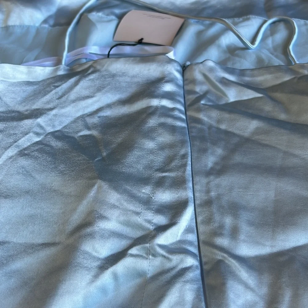 Superdown Billie Drape Midi Dress in Dusty Blue Medium - Picture 9 of 14